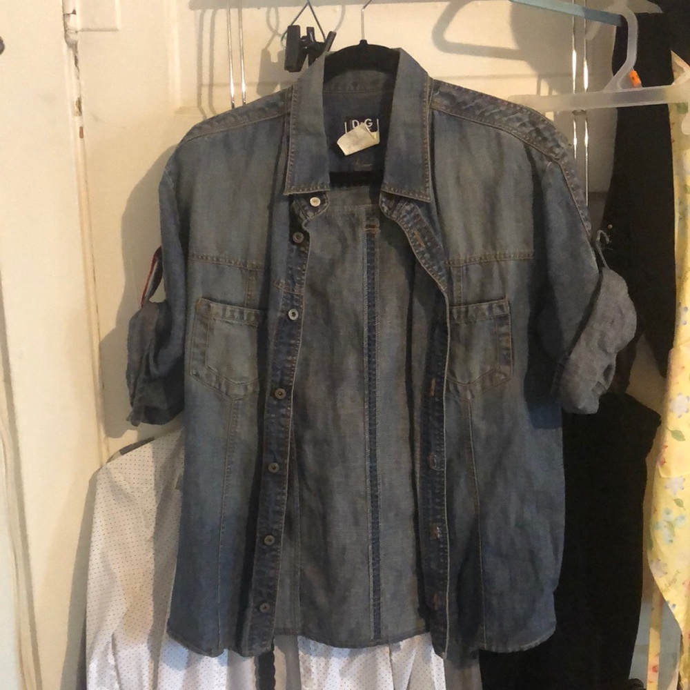 Denim Button-Up Shirt